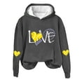 Binhe Women's Love Tennis Casual Hoodie Long Sleeve Sweatshirt Soft