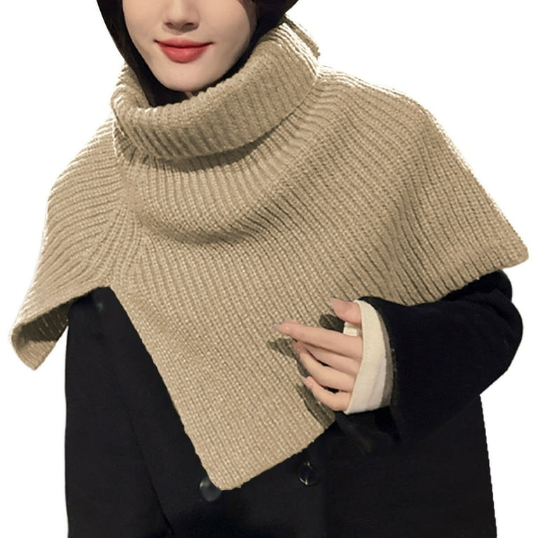 Solid Color High Neck Collar Knitting Sweaters