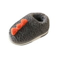 thumbnail image 1 of Binhe toddler Autumn and Winter Boys and Girls Slippers Flat Bottom Round toe Soft and Comfortable Warm Solid Color Dinosaur Shape with Comfortable and Soft for Heel Behind the Bag, 1 of 3