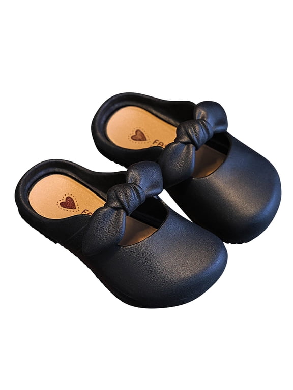 toddler Girls Indoor Anti Slip Soft Bottom Bowknot Baotou Princess Sandal Slippers with Slides Sandals Lightweight Open toe Teen Garden Clogs Kids Outdoor Beach Pool Show