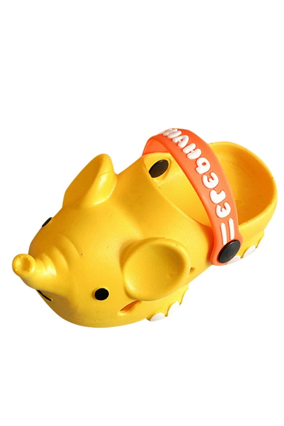 toddler Kids Baby Boys Girls Cartoon Elephant Animal Non-Slip Slippers Shoes with Slides Sandals Lightweight Open toe Teen Garden Clogs Kids Outdoor Beach Pool Shower