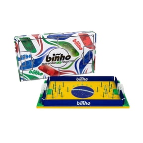 Binho Board Brazil Edition Finger Flick 2-Player Tabletop Sports Game Set