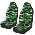 thumbnail image 1 of Binienty 2 Pcs Auto Seat Covers Front Seats Green and Black Camo Non-Slip Breathable Car Seat Covers Automotive Accessories for Cars SUV Truck Van, 1 of 8