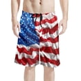 Binienty 4th of July Men's Board Shorts Swim Trunks With Flag Pattern ...