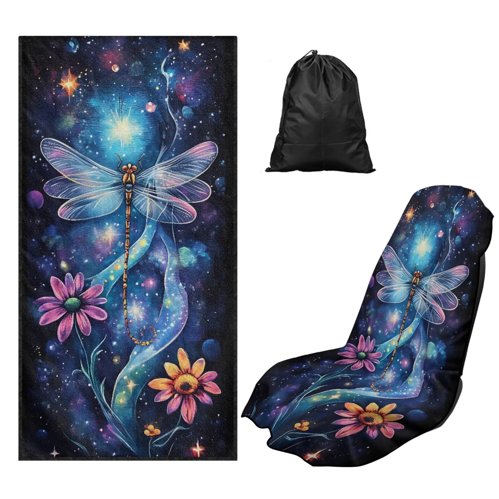 Binienty Art Mandala Car Seat Towel Cover After Beach Running Athletic Towel Soft Plush Fabric Post Workout Car Seat Cover Machine Washable