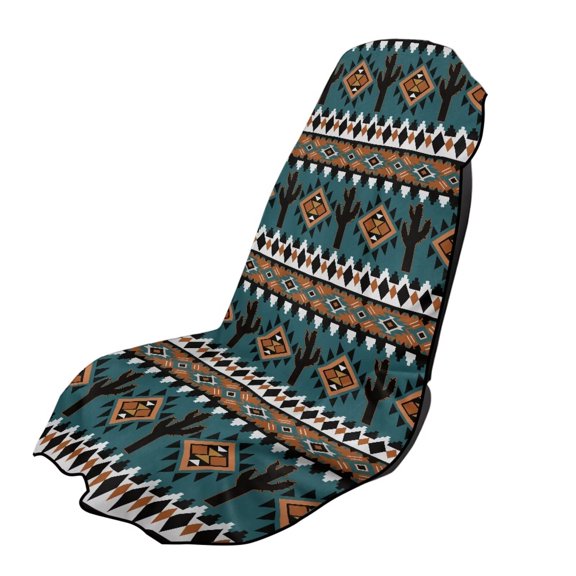 Binienty Aztec Cactus Sweat Towel Car Seat Cover Soft Breathable Sweat Towel Car Seat Cover For Gym Running Athletes Auto Accessories