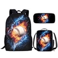 thumbnail image 1 of Binienty Baseball Bookbag For Boys 12-14 Middle School Girls Backpack with Lunch Box and Pencil Case Set of 3 4th Grade Students School Bookbag with Zipper Around, 1 of 7