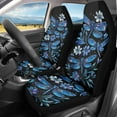 thumbnail image 1 of Binienty Blue Dragonfly Pattern Car Seat Covers Set of 2, Universal Front Car Seats Vehicle Enterior Protector Suitable Fits Most Car Auto SUV Sedan Truck Easy to Install, 1 of 7