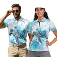 thumbnail image 1 of Binienty Blue Sea Turtle Matching Couple Golf Shirts Short Sleeve Couples Matching Golf Shirts Soft Comfortable Daily Wear for Workout Pickleball Running, 1 of 7
