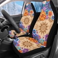 thumbnail image 1 of Binienty Boho Car Seat Covers Women Girly Front Seats Fluffy Fuzzy Auto Seat Cover Thick Warm Carseat Covers 2 Pieces Car Interior Decor for SUv Truck Van Sedan, 1 of 8