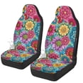 thumbnail image 1 of Binienty Boho Dahlia Car Seat Covers Front Seats Only Auto Front Seat Covers Washable Fabric Vehicle Cushions Cover Waterproof Car Accessories for Sedans Truck SUV Van, 1 of 8