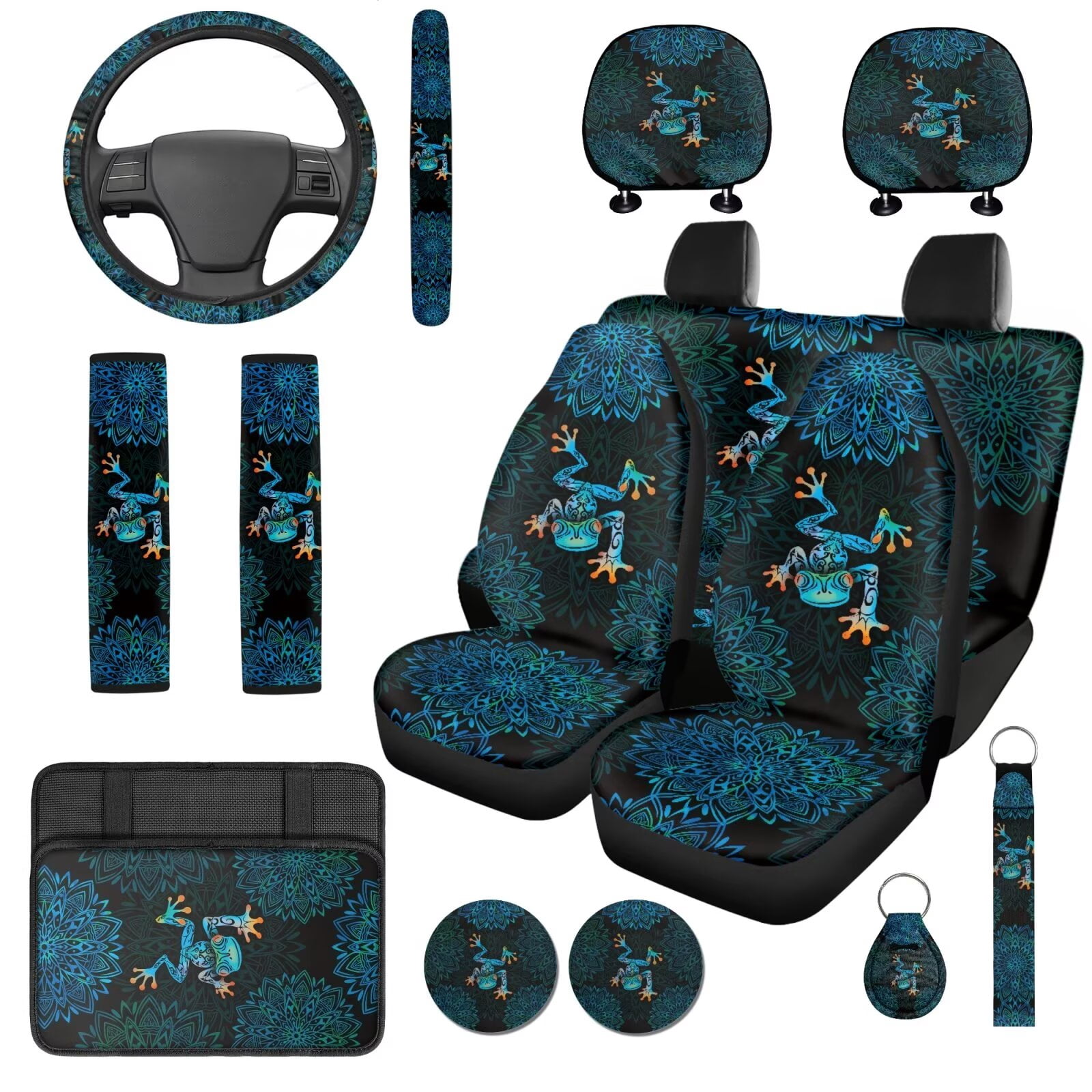 Black Panther Coprisedile Auto, Accogliente Coprisedile Universale Auto