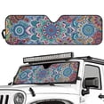 thumbnail image 1 of Binienty Boho Mandala Floral Windshield Visor Sun Shade for SUV Truck Auti-UV Reflective Automotive Window Sunshades Foldable Automotive Interior Sun Protection for Women Girly, 1 of 7