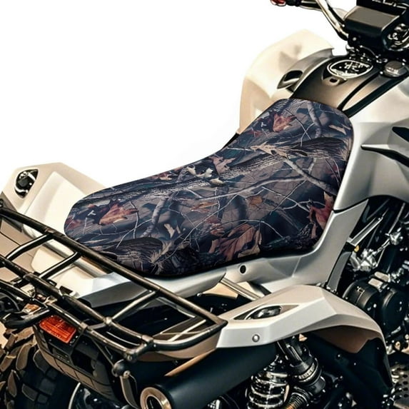 Binienty Branch Camo Hunting ATV Seat Cover Four Wheeler Seat Cover Water-Resistant Universal for Polaris Sportsman 570 450 850, Polaris Scrambler 400 500 850 1000, Honda Rancher 420