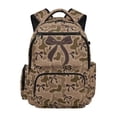 thumbnail image 1 of Binienty Brown Camo Bow Print Backpack for Boys Age 6-8 Lightweight Heavy Duty School Backpack with Side Pockets Children Back Pack Back to School Gifts for Kids, 1 of 8