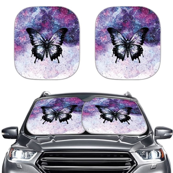 Binienty Butterfly Automotive Windshield Sunshades Foldable Automotive Interior Accessories for Sun Protection Auto Sun Heat and UV Rays Blocker Fit Car Front Window for Trucks SUV Van