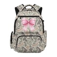 thumbnail image 1 of Binienty Camo Pink Bow Backpack for Teen Girls Middle School 17 Inch Heavy Duty School Backpack with Side Pockets School Bag Children Back to School Gifts, 1 of 8