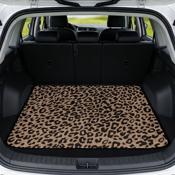 Binienty Candy Cane Snowflake Print Rear Trunk Cargo Liner, Universal 29" x 39" Non-Slip Scratch Resistant Auto Trunk, Durable Car Interior Accessory Fits Most SUV Sedan Models