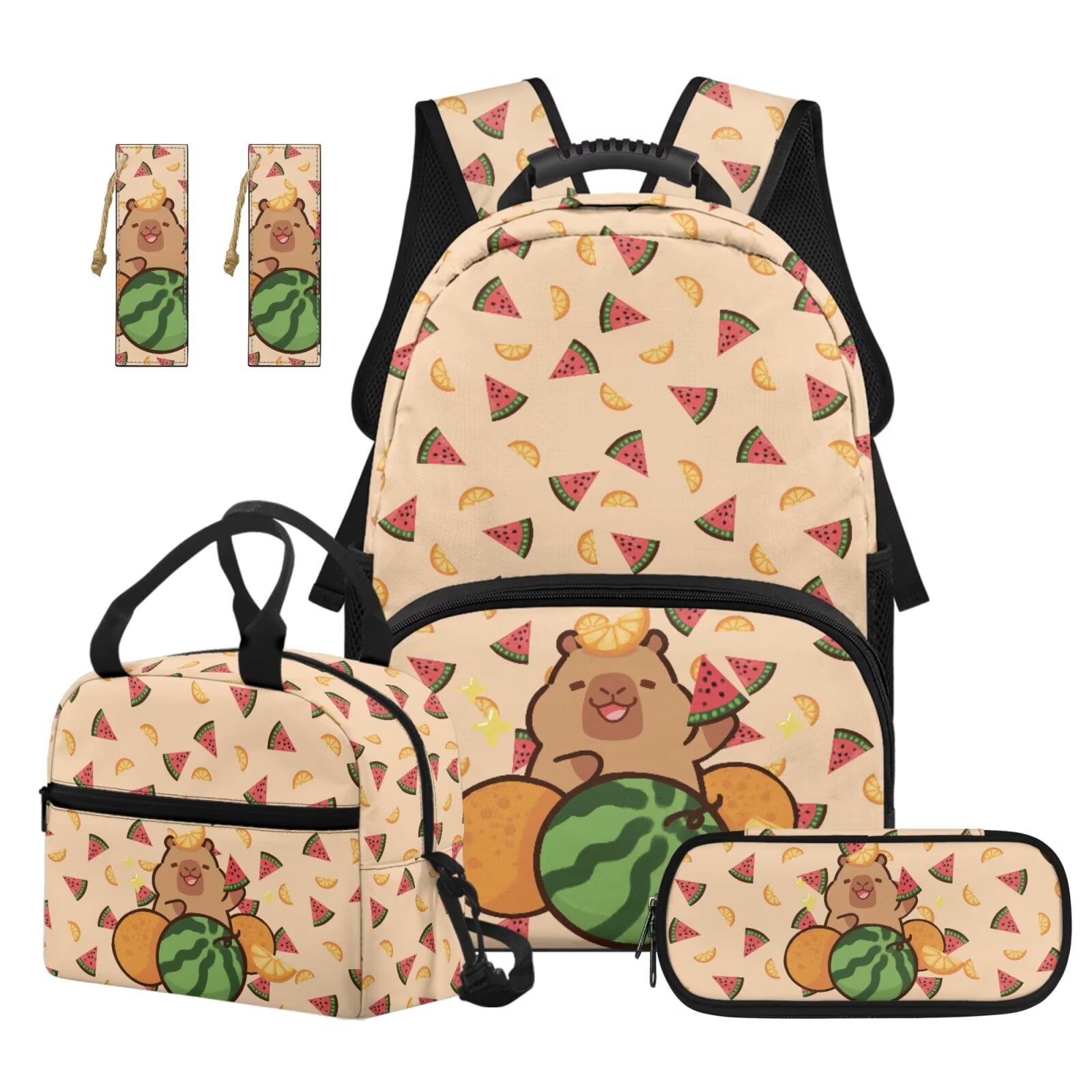 Binienty Capybara Middle School Boys Backpack Set Large Capacity School ...