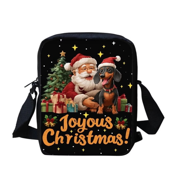 Binienty Christmas Anti Theft Crossbody Bags for Women RFID Blocking Santa Claus Sling Bag Small Lightweight Phone Purse for Travel Xmas Gifts for Mom
