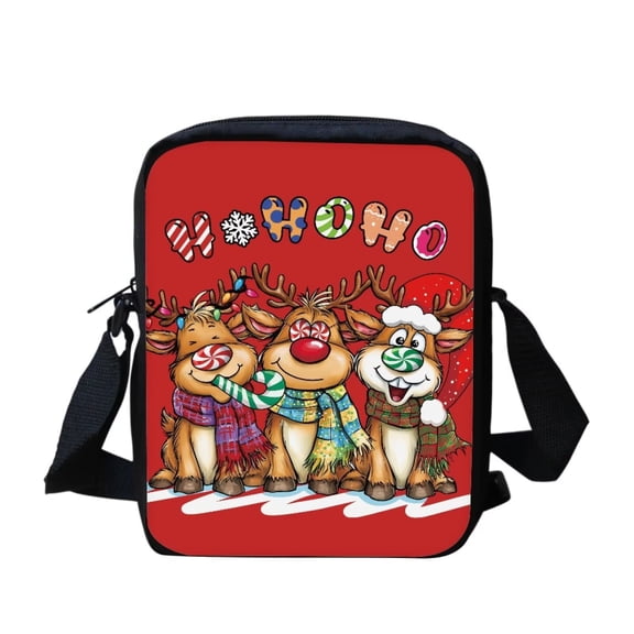 Binienty Christmas Ho Ho Ho Crossbody Bag for Women Sling Purse with Zipper Small Phone Bag Lightweight for Work Gifts for Step Mom