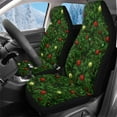 thumbnail image 1 of Binienty Christmas Lights Car Seat Covers Set of 2 Soft Fluffy Automotive Front Seat Covers Plush Warm Winter Car Accessories Universal for Most Vehicles, 1 of 8