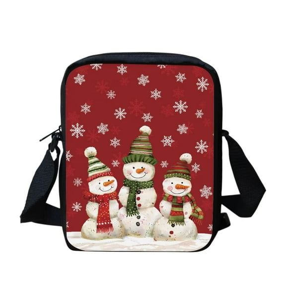 Binienty Christmas Snowman Small Crossbody Bags For Women Messenger Bag Crossbody Xmas Purses For Women Crossbody Bag Cute Travel Shoulder Bags Backpack Personalized Gifts for Her