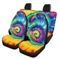 thumbnail image 1 of Binienty Color Tie-Dye Front and Rear Bench Protector Full Set Automotive Seat Covers Fit for Auto SUV Sedan Truck 4pc Front Back Seat Covers Auto Accessories, 1 of 6