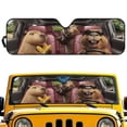 thumbnail image 1 of Binienty Cute Capybara Car Windshield Sun Shade Foldable Compatible with Jeep Gladiator JT 2020-2025 Easy to Install Sun Shade Car Window UV Blocker 52x16" Automotive Interior Protection, 1 of 7