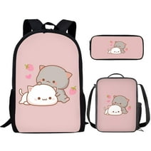 Kukuzhu 5pcs Set Children's School Backpack Kawaii Plaid Backpacks ...