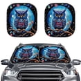 thumbnail image 1 of Binienty Cute Owl Sun Shade for Car Windshield Auto Vehicle Shield Reflector Blocking Screen Cover Easy to Install Folding Car Sun Shade for Front Window 28.5 x 25.5 inches, 1 of 5