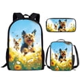 thumbnail image 1 of Binienty Cute Yorkshire Dog Bookbag for Girls Cute Kids Backpacks with Lunch Box and Pencil Case Set for Elementary Students School Bag for Girls 8-10 Kids Back to School Gifts, 1 of 7