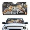 thumbnail image 1 of Binienty Driving Giraffe Windshield Shade Covers Car Window Shades Front Windshield Window Covers Foldable Sun Blocking UV Rays Shade Sun Visor Protector for Car SUV Truck, 1 of 6