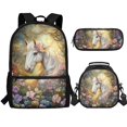 thumbnail image 1 of Binienty Floral Horse Backpack For Girls 4th Grade Kids Backpack and Lunchbox Pencil Case 3 Piece 2nd Grade Cute Bookbag with Side Pockets 17 Inch Daypacks Rucksack, 1 of 7