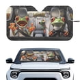 thumbnail image 1 of Binienty Funny Frog Windshield Sun Shades 1 Piece Front Windshield Sunshade Folding Automotive Interior Sun Protection Universal Fit for Auto Truck Van SUV, 1 of 8