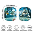 thumbnail image 1 of Binienty Funny Shark Car Windshield Sunshade Reflective Blocks Heat Shield Ocean Animals Car Front Windshield Sun Shade 2 Piece Universal Protector for Cars Truck Van SUV, 1 of 8