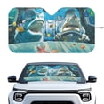 thumbnail image 1 of Binienty Funny Shark Windshield Sun Shade Ocean Animals Car Window Sunshade for Cars SUV Truck Hatchback, Foldable Sun Visor Blocks Heat and UV Rays, 1 of 8