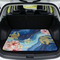 thumbnail image 1 of Binienty Golden Turtle Ocean Print Universal Auto Trunk Cargo Liner, Anti-Slip Easy Clean Rear Trunk Protective Mat, Stylish Vehicle, 29" x 39" Fit for Most Sedan SUV Wagon, 1 of 6