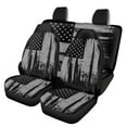 thumbnail image 1 of Binienty Gray USA Flag Automobile Seat Cover Sets 4Pcs Front Seat Protector Carseat Rear Split Bench Cover Universal Vehicle Seat Protector for Auto Truck Van SUV, 1 of 6