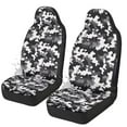 thumbnail image 1 of Binienty Grey Camo Car Seat Covers Front Seats Anti-Slip Removable Car Bucket Seat Covers Universal for Cars SUV Truck, 1 of 8