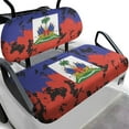 thumbnail image 1 of Binienty Haiti Flag Golf Cart Seat Covers Towel Blanket for EZGO TXT RXV/Club Car DS Precedent Golf Car Seat Cushion Cover and Backrest Cover Sets 2 Piece Golfcart Accessories, 1 of 8