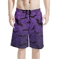 Binienty Halloween Men's Board Shorts Swim Trunks With Bat Web Design ...