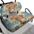 thumbnail image 1 of Binienty Highland Cow Golf Cart Seat Protective Covers Easy Installation Blue Floral Universal Golf Cart Front Bench and Backrest Covers Set Suits EZGO Club 2-Seat Golf Carts, 1 of 8