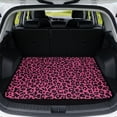 thumbnail image 1 of Binienty Hot Pink Leopard Print Rear Trunk Cargo Liner, Anti-Skid Backing Universal Fit 29" x 39" Trunk Protective Mat, Durable Stylish Car Interior Accessories for Sedan SUV, 1 of 7