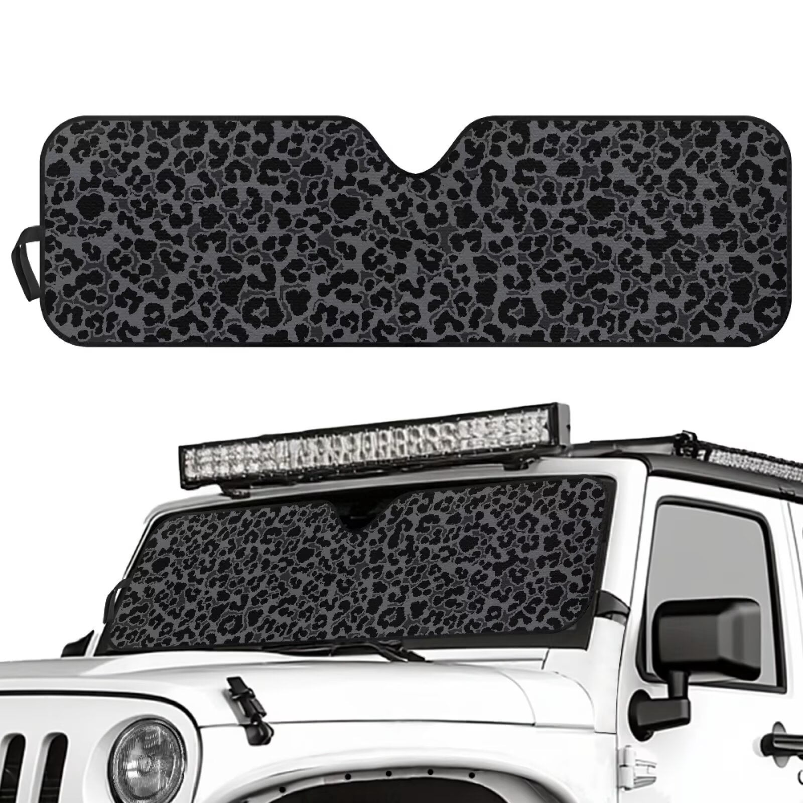 Binienty Leopard Print Sun Visor For Car Windshield Foldable Auto Sun ...