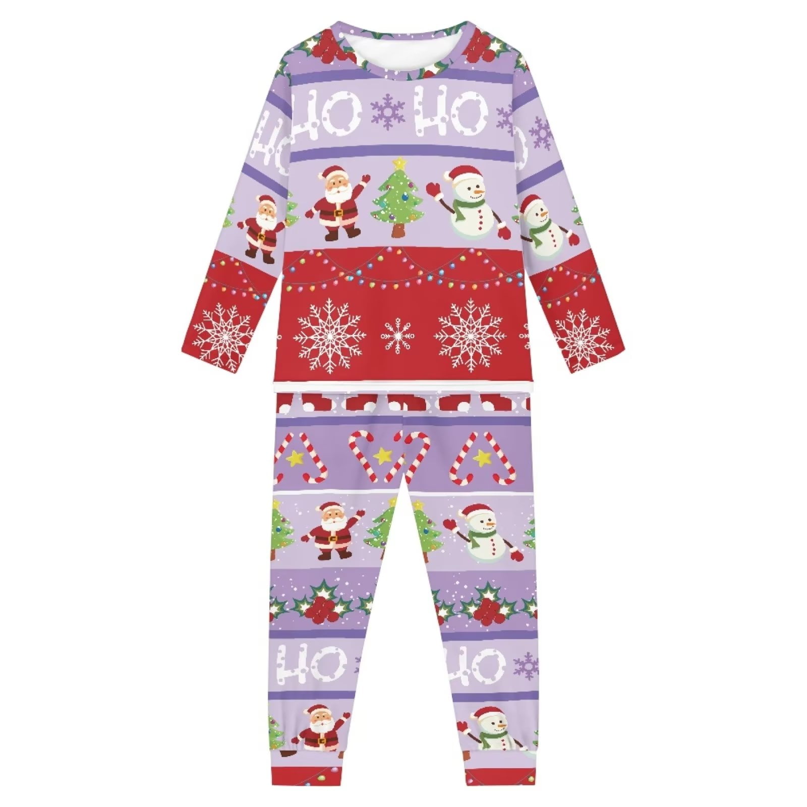 Binienty Matching Pajamas for Kids Celebration Christmas Candy Canes ...