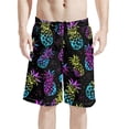 thumbnail image 1 of Binienty Men's Board Shorts Beach Swim Trunks With Neon Pineapple Design - Quick Dry for Summer Beach Vacation and Water Sports, 1 of 10