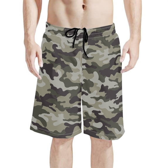 Binienty Men's Board Shorts Swim Trunks With Camo Pattern - Quick Dry ...