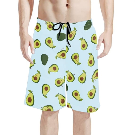 Binienty Men's Board Shorts Swim Trunks With Cute Avocado Design ...