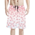 thumbnail image 1 of Binienty Men's Board Shorts Swim Trunks With Gradient Cherry Blossom Pattern - Quick Dry for Summer Beach Vacations and Water Sports, 1 of 10